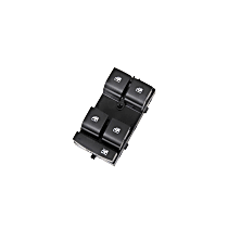 Front, Driver Side Window Switch, FWD, EXPRESS DOWN POWER WINDOW-RR DOORS(AEQ), EXPRESS UP/DOWN PWR DRVR WINDOW(AXG), INTERIOR DOOR TRIM MATERIAL(FLE), INTERIOR DOOR TRIM MATERIAL(FLE), DR PANEL TRIM COLOR(1AG), INTERIOR TRIM COLOR(4A5), Black
