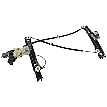 23393263 Front, Driver Side Power Window Regulator, With Motor