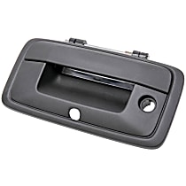 23448681 Tailgate Handle, Black Plastic and Steel Without Key Hole