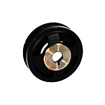 OE Replacement Series Crankshaft Pulley - Black, Steel, Serpentine, Direct Fit, Sold individually