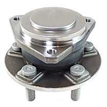 Front, Driver or Passenger Side Wheel Hub, RWD, 5 Lugs, Sensor Included, Gold Series