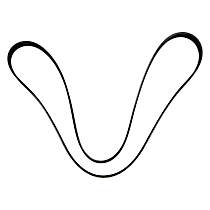 Serpentine Belt, 1.6L 4Cyl, engdesig: LH7, engvin: U, FWD - Air Conditioning and Alternator