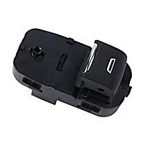 Rear, Driver or Passenger Side Window Switch, Express Down Power Window-Rr Doors(AEQ), Black, GM Original Equipment Series
