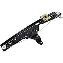Rear, Driver Side Window Regulator, With Motor