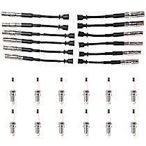 Spark Plug Wire, Naturally Aspirated; SOHC; GAS; 2-Door; Convertible; Front, Set - 