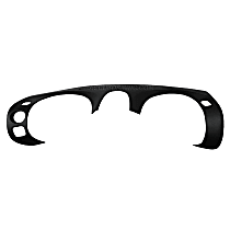 Dash Cover, Black, Molded; Overlay Over Factory Dash - 