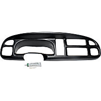 929 Dash Cover, Black, Molded; Overlay Over Factory Dash