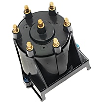 Professional Series Distributor Cap - Black, Direct Fit, Sold individually