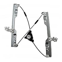 380362 Sedan Front, Driver Side OE Replacement Series Power Window Regulator, Without Motor
