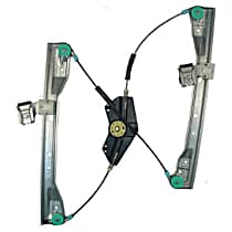 384652 Sedan Front, Driver Side OE Replacement Series Power Window Regulator, Without Motor