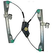 384653 Sedan Front, Passenger Side OE Replacement Series Power Window Regulator, Without Motor