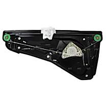 Rear, Driver Side Power Window Regulator, With Motor, With Panel, OE Replacement Series