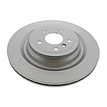 166-423-02-12 Rear, Driver or Passenger Side Brake Disc, Plain Surface