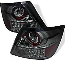 5007742 Driver and Passenger Side LED Tail Light, With bulb(s), Smoked Lens, Chrome Interior, Coupe, LED Series
