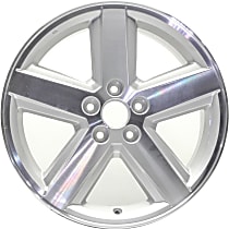 ALY02309U10N Aluminum Silver Wheel, 18 in. X 7 in., 5 x 4.5 in. Bolt Pattern