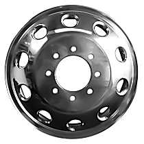 ALY02414U80N Front Aluminum Polished Wheel - 17 in. X 6 in., 8 x 6.5 in. Bolt Pattern