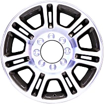 ALY03845U65N Aluminum Machined Wheel - 20 in. X 8 in., 8 x 170 mm Bolt Pattern, Machined Face with Painted Tan Pockets, 14 Spoke, Factory Replacement (Associated Hollander Numbers