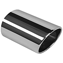 9850 OE Replacement Series Exhaust Tip - Natural, Stainless Steel, Sold individually