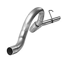 Without Chrome or Stainless Steel Tip; Dual Exhaust; Passenger Side, Aluminized Steel, 8 Cyl 5.0L - 
