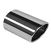 9850 Exhaust Tip - Natural, Stainless Steel, Single, Direct Fit, Sold individually