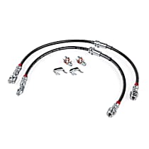 BRK00047 Braided Stainless Steel Brake Lines (Set of 2) - Front