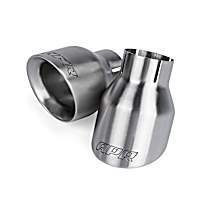 Double-Walled 4in. Slash-Cut Tips (Brushed) - Set of 2
