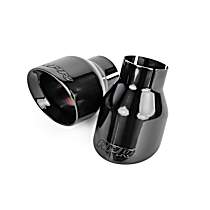 TPK0003 Double-Walled 4in. Slash-Cut Tips (Polished Diamond Black) - Set of 2