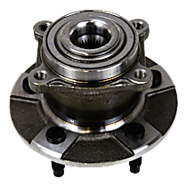 Rear, Driver or Passenger Side Wheel Hub, Non-ABS, 5 Lugs, With Bearing