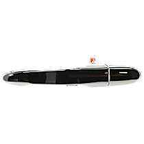 Rear, Driver Side Chrome Exterior Door Handle, Without Key Hole