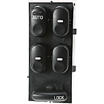 Front, Driver Side Window Switch, Black, 5-Button, with Window Lock and Auto Down Switch