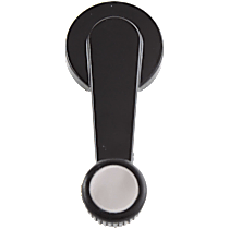 Front or Rear, Driver or Passenger Side Window Crank, Smooth Black