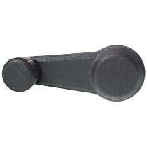 Front or Rear, Driver or Passenger Side Window Crank, Plastic, Textured Black
