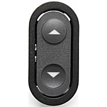 Front, Driver or Passenger Side Window Switch, Gray, 1-Button, All Windows