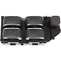 Front, Driver Side Window Switch, Black, 5-Button, 8 Cyl., 4.6L Engine
