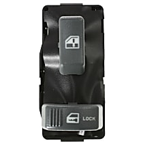 Front, Passenger Side Window Switch, Gray, 2-Button