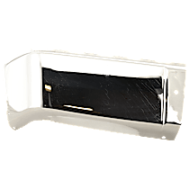 Rear, Driver Side Bumper End, Chrome Steel