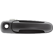 Front, Passenger Side Exterior Door Handle, Smooth Black, With Key Hole, This Smooth Black Door Handle Replaces Your Oe Textured Black Door Handle