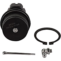 Front, Driver or Passenger Side, Upper Ball Joint, Non-Adjustable, Press-In Mounting Type, Includes Hardware, Nuts, Castle Nut, and Cotter Pin