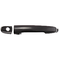 Front, Driver Or Passenger Side Exterior Door Handle, Smooth Black, With Key Hole
