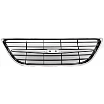 Grille Assembly, Chrome Shell with Painted Black Insert, Grille