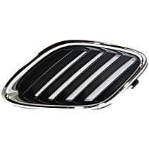 Grille Assembly, Chrome Shell with Painted Black Insert, Grille