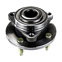 Front, Driver or Passenger Side Wheel Hub, With Bearing, 4 Lugs, Non-ABS, Front Wheel Drive