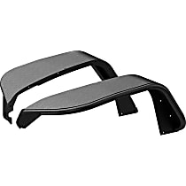1500203 Front, Driver and Passenger Side Fender Flares, Powdercoated Textured Black Jeep Series