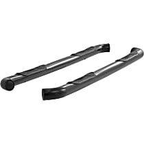 203015 3in Side Bars Series Powdercoated Black Nerf Bars, Covers Cab Length - Set of 2