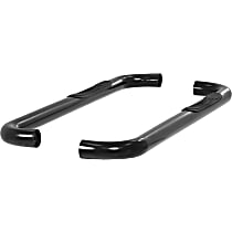 3in Side Bars Series Nerf Bars Powdercoated Black, Covers Cab Length - Set of 2