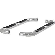 Nerf Bars, 72.7 in. Bed, Fleetside, 4-Door, Extended Cab Pickup, Polished, Covers Cab Length, Set of 2, 3in Side Bars Series - 