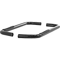 3in Side Bars Series Nerf Bars Powdercoated Black, Covers Cab Length - Set of 2