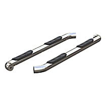 Nerf Bars, 61.0 in. Bed, Fleetside, Crew Cab Pickup, Polished, Set of 2, 3in Side Bars Series - 