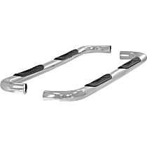 Nerf Bars, 96.0 in. Bed, Fleetside, Extended Cab Pickup, Polished, Covers Cab Length, Set of 2, 3in Side Bars Series - 
