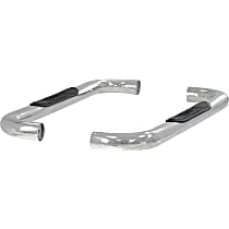 Nerf Bars, 96.0 in. Bed, Fleetside, Standard Cab Pickup, Polished, Covers Cab Length, Set of 2, 3in Side Bars Series - 
